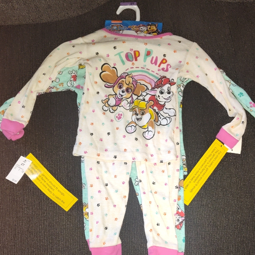 Paw Patrol Top Pups Pajama Set Of 2.... 2T